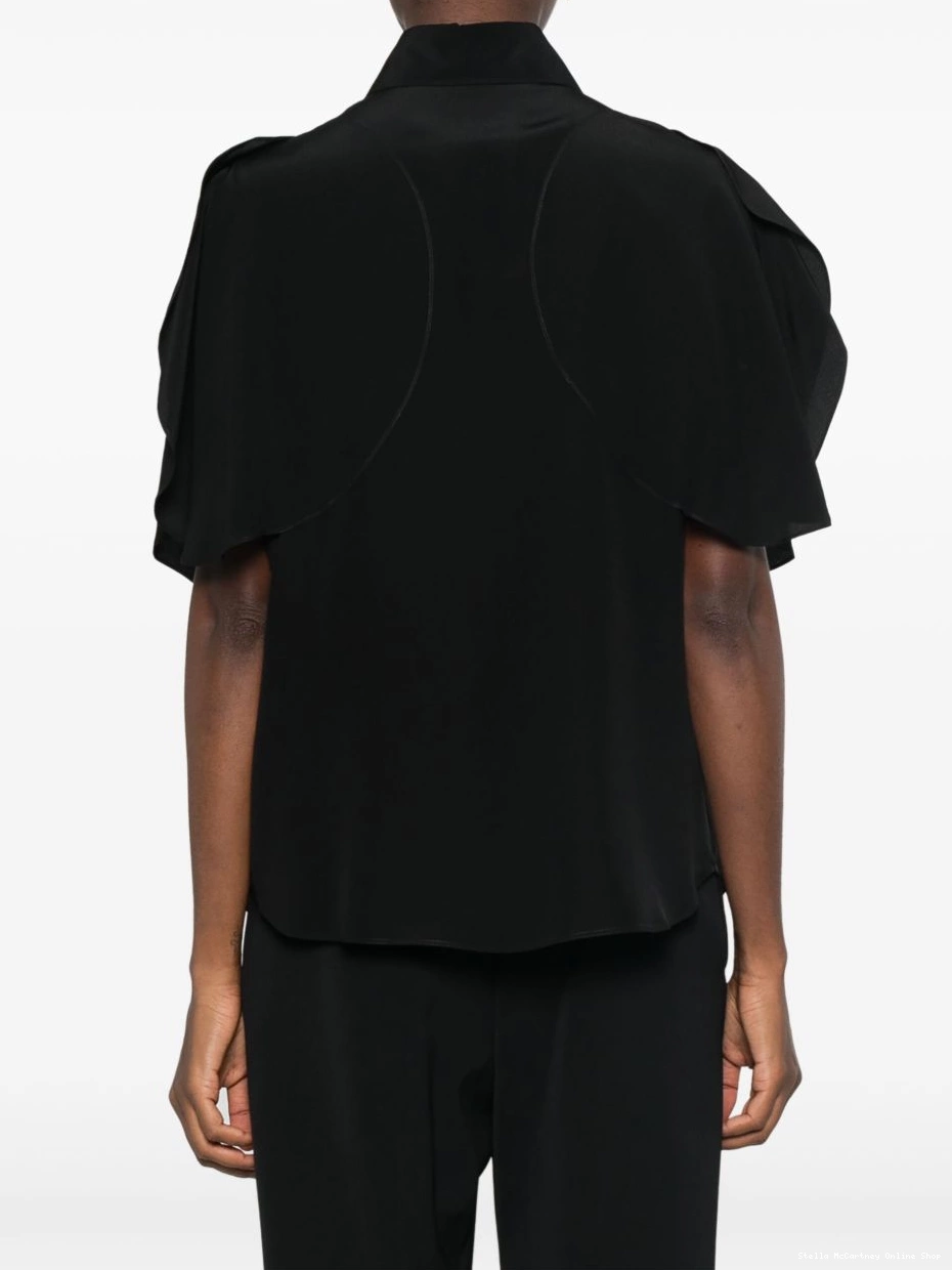 Affordable silk Women McCartney Stella ruffle-detail shirt 0705